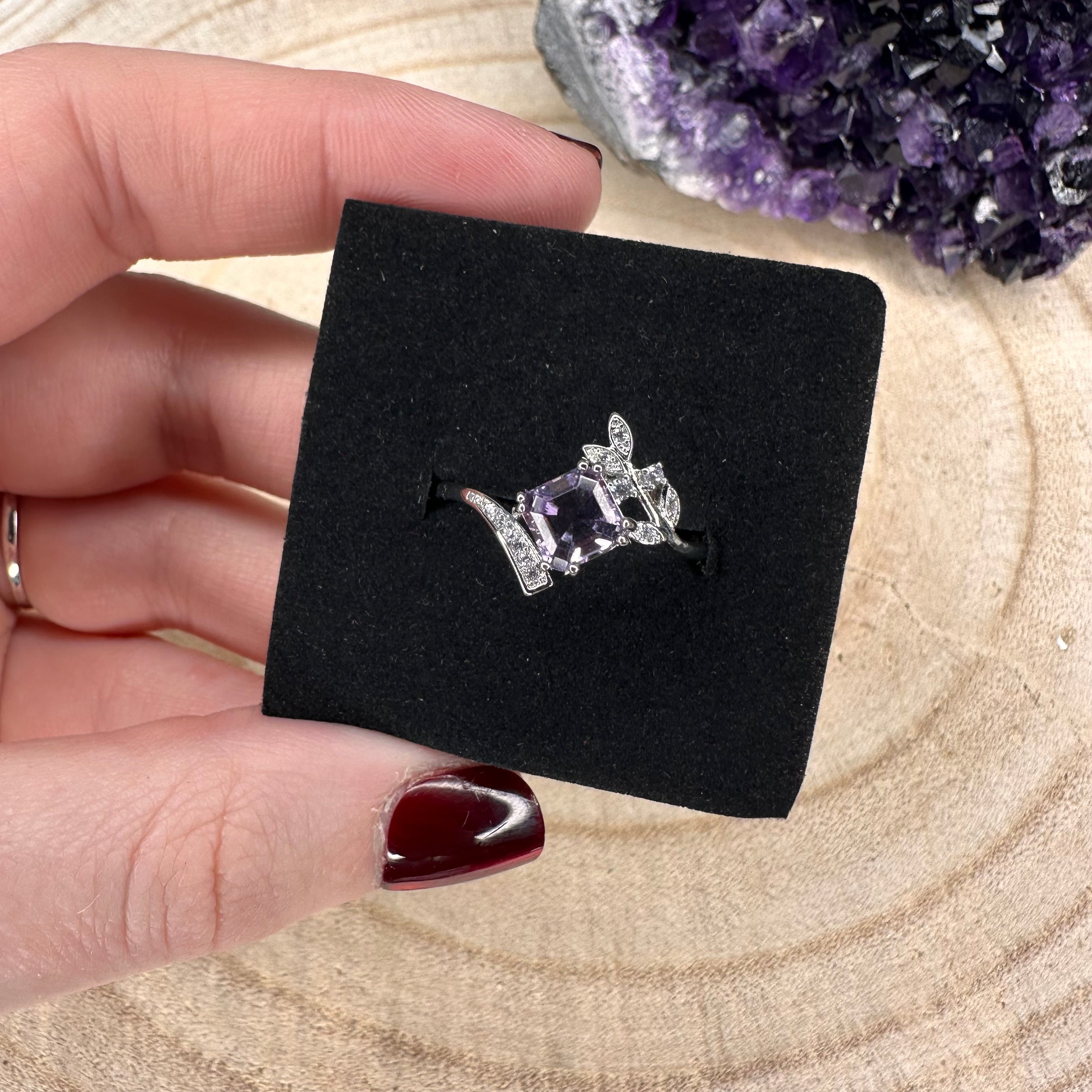 Lavender Amethyst Ring - Adjustable