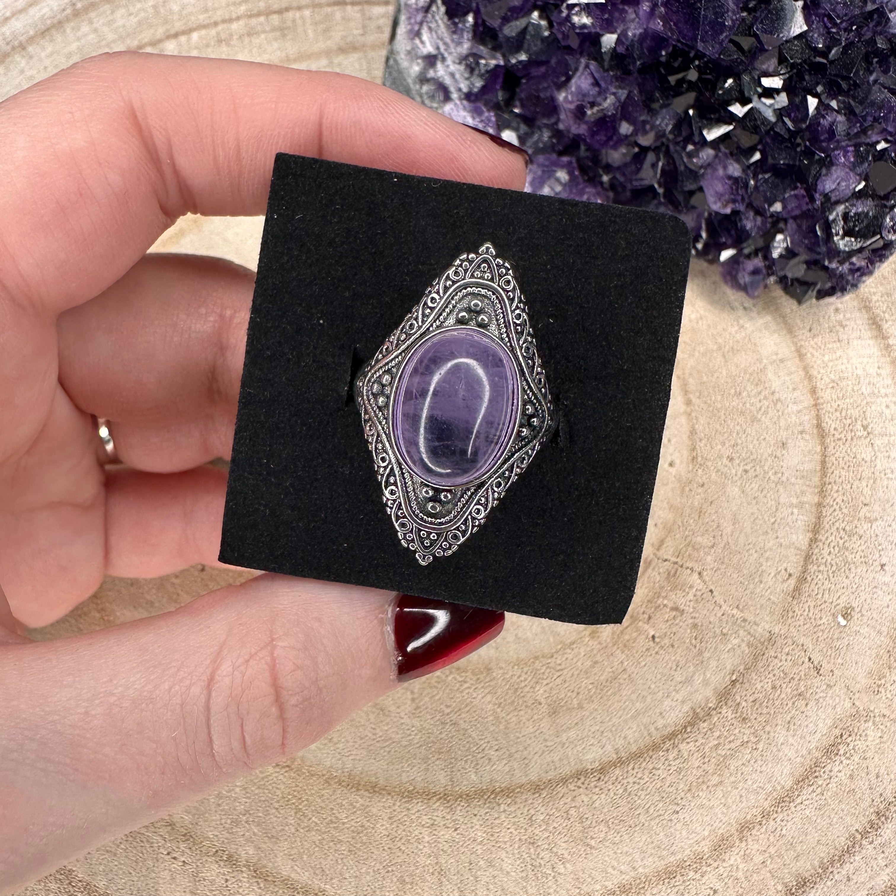 Amethyst Boheme Ring - Adjustable