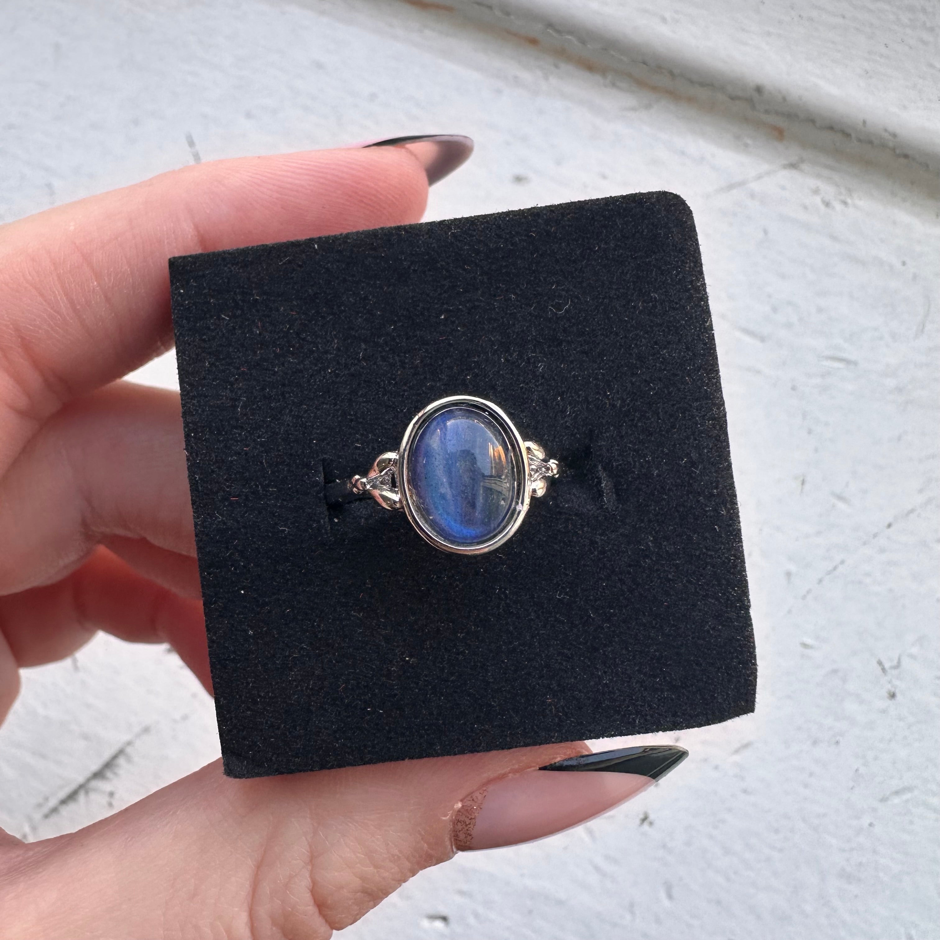 Blue Labradorite Ring - Adjustable