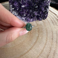 Faceted Moss Agate Ring - Adjustable